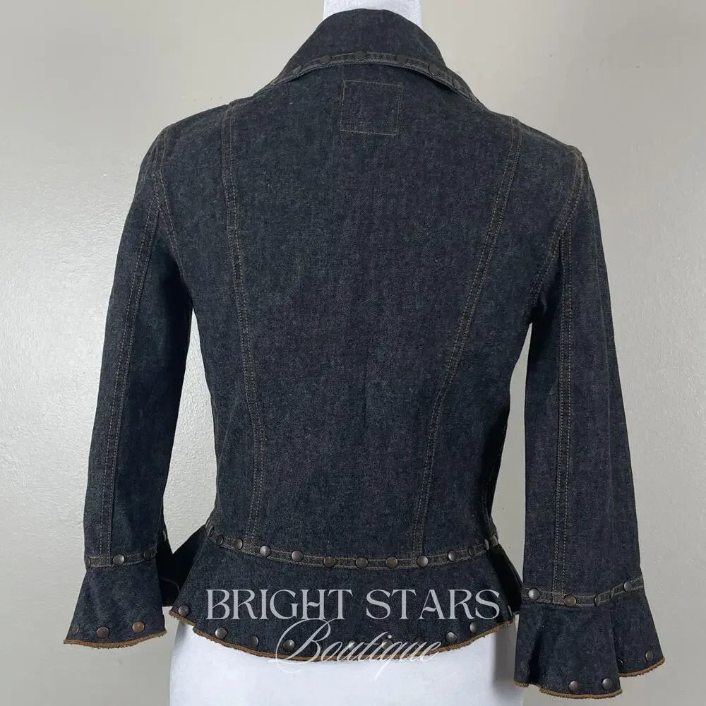 Rare Vintage Dark Denim Studded Jacket ASO Willow Rosenberg BtVS Y2K